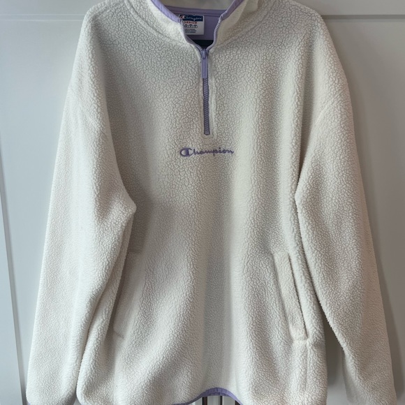 Champion Sweaters - Champion Polar Fleece Quarter Zip Crew Neck